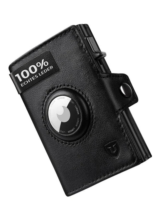 Men’s Blocker Wallet - Genuine Leather Wallet with Coin Pocket, Black-0