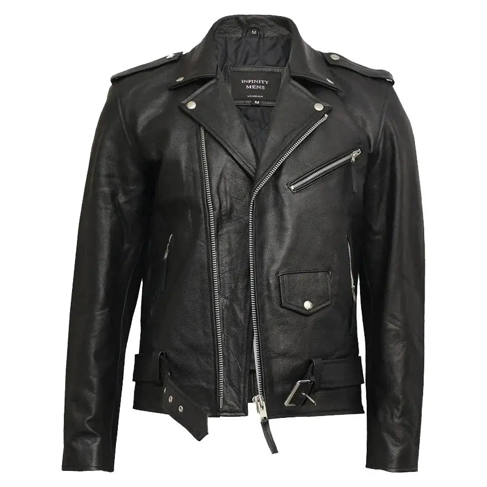 Men’s Real Leather Brando Biker Jacket-0